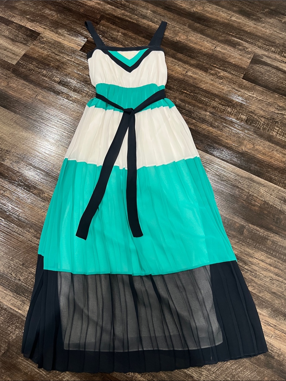 New Banana Republic Milly Collection Pleated Colorblock Maxi Dress